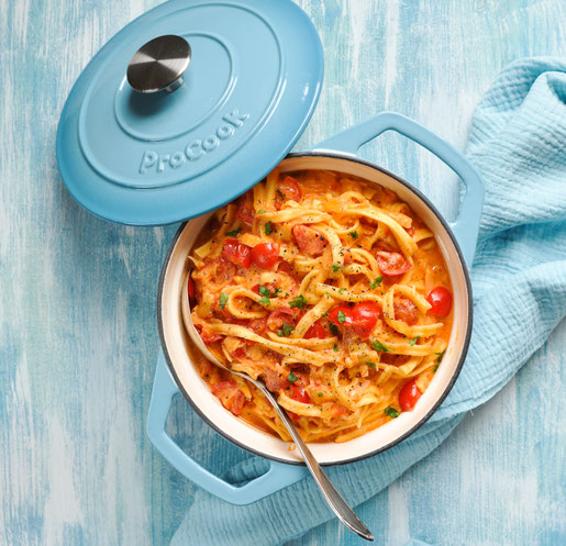 Spätzle Lauch Topf mit dem Tomaten, AiO Thermomix