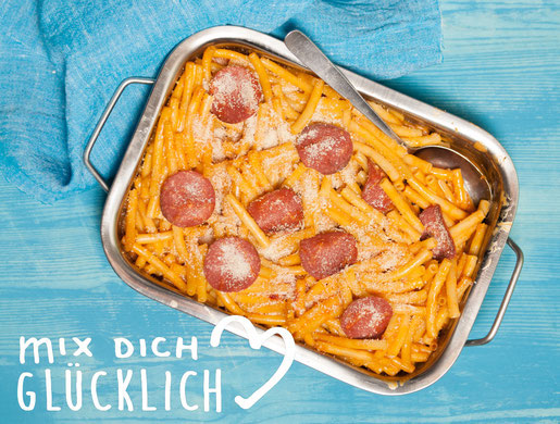 Maccaroni Cheese Pizza Style vegan möglich einfaches Rezept sehr lecker