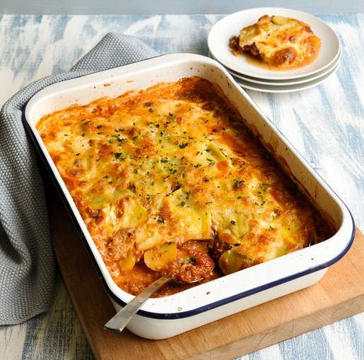 Kartoffelgratin Bolognese Thermomix