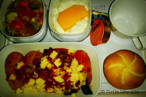 vegetarisches Sondermenu Hinflug