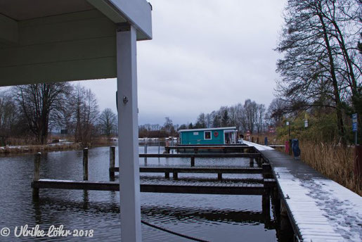 Langer Trödel Steganlage in Liebenwalde im Schnee