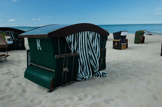 Sleeping on the beach, accomodations on the beach, Baltic Sea Germany