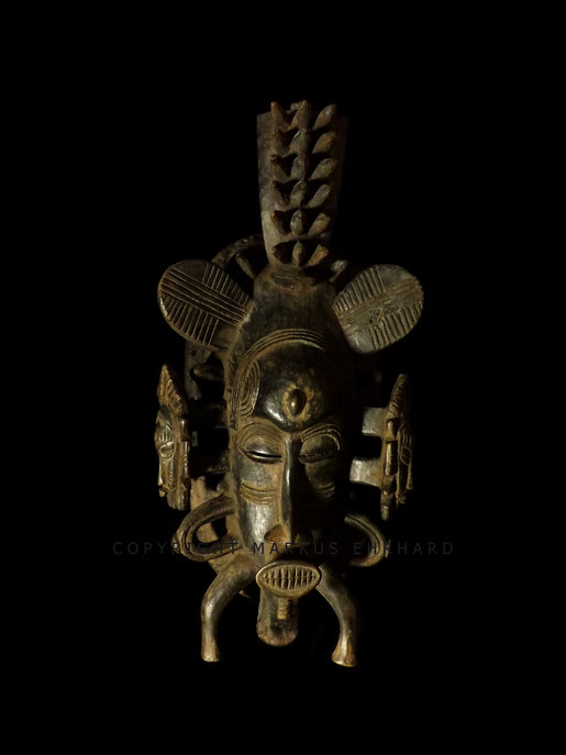 Kpelié mask for the Poro, Senufo secret society, carved by Ziehouo Coulibaly from Korhogo