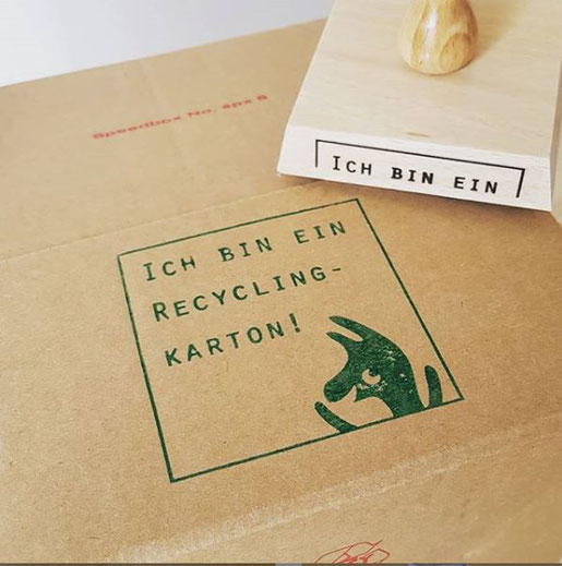 Recyclingkarton-Stempel