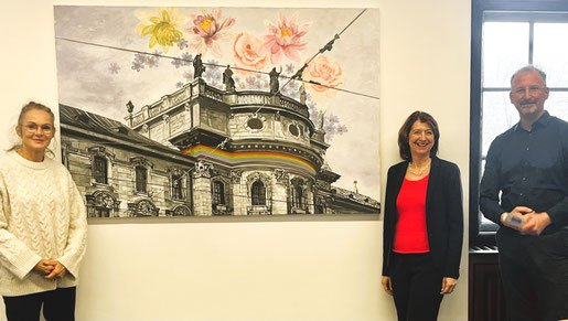 Kunst im Gericht, Kunst München, Fotorealismus, Flowers, queer, bunt, Rechtsanwalt, Kanzlei, Staatsanwalt, Kunst kaufen