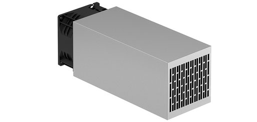 LA HB 7  W86mm x L86mm 中空型ヒートシンク＋軸流ファン Fischer Elektronik