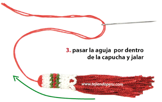 Cómo tejer borlas navidad a crochet (crochet christmas tassel)