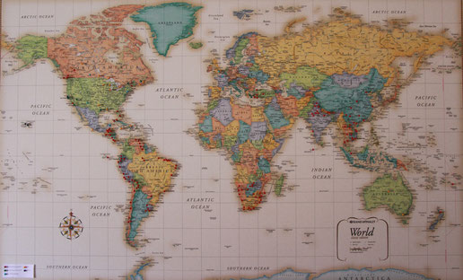 How to raise a little traveller - have a map of the world