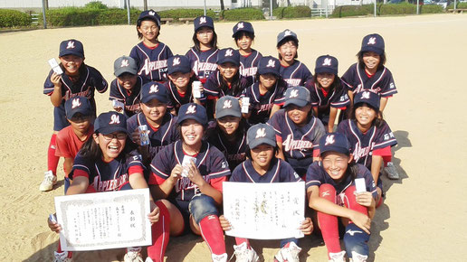 金沢市　森本アップルベリークラブ　女子小学生ソフトボール大会　準優勝