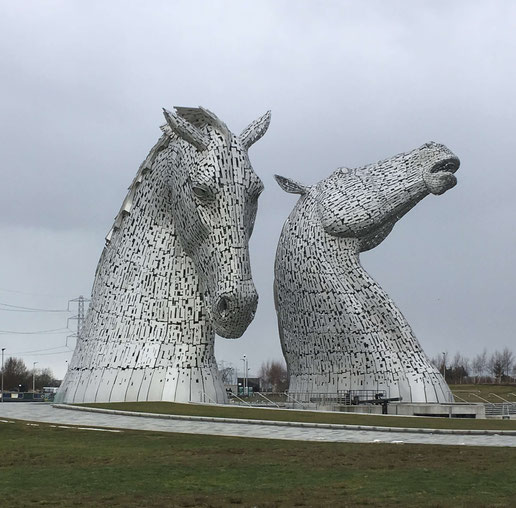 Die Kelpies - größte Pferdeskulpturen der Welt