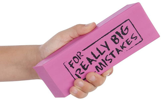 Really big eraser is required for bookkeeper mistakes cleanup