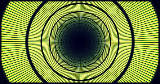 Hypnotische Tunnelgrafik mit konzentrischen Kreisen – Symbol für den Zugang zum Unterbewusstsein und den Trancezustand in der Hypnose.