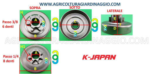 Campana Pignone Motosega K-Japan KJCV3101 ricambio rocchetto sconto promozione offerta prezzo www.agricolturagiardinaggio.com