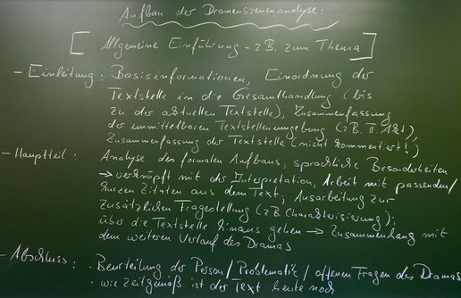 Aufbau und Kriterien der Dramenszenenanalyse