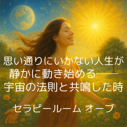 宇宙の法則と共鳴した時、思い通りにいかない人生が静かに動き始める のイメージ画像