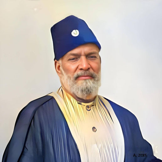 Shaukat Ali Khan. Image rendition by Anthony Zois.