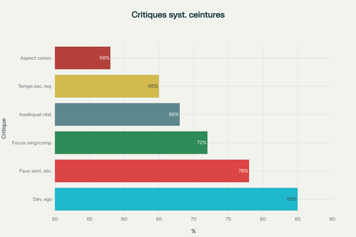 Principales critiques du système de ceintures en arts martiaux