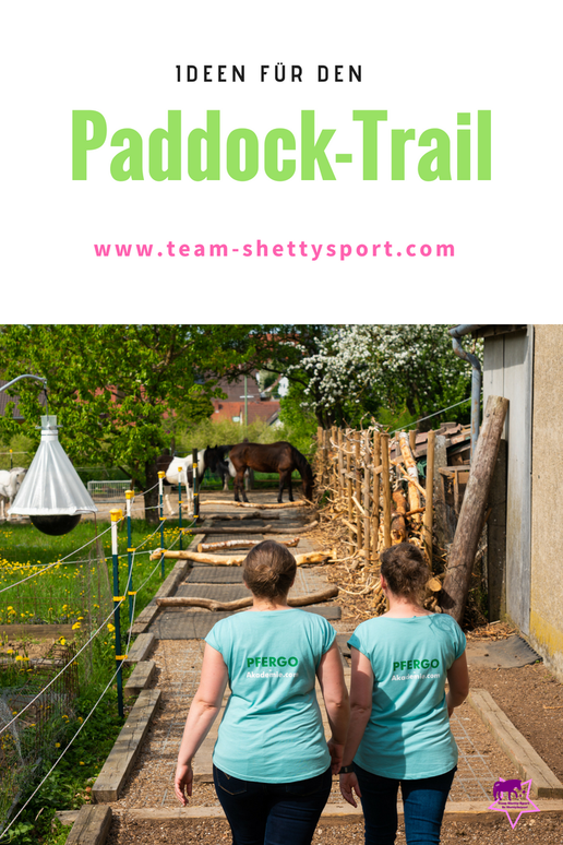 Paddock-Trail mit Baumstämmen - damit ist Bewegung für die Pferde garantiert!