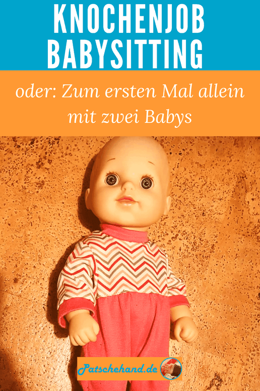Knochenjob Babysitting: Grafik für Pinterest auf Mama-Blog Patschehand.de