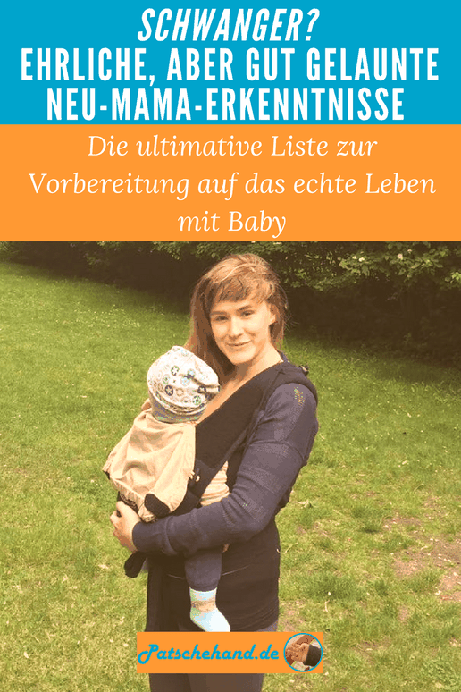 Grafik zu den erstaunlichsten Fakten aus dem Neu-Mama-Alltag auf Patschehand.de zum Pinnen auf Pinterest oder Teilen auf facebook