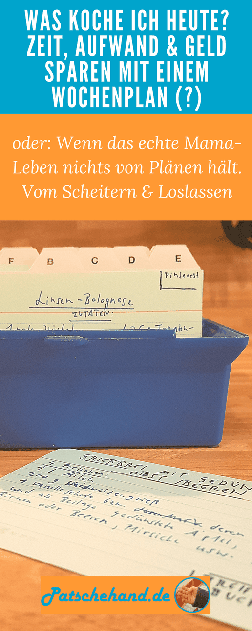 Grafik meines Wochenplan-Berichts rund um die Frage "Was koche ich heute" für Pinterest bzw. zum Teilen auf facebook