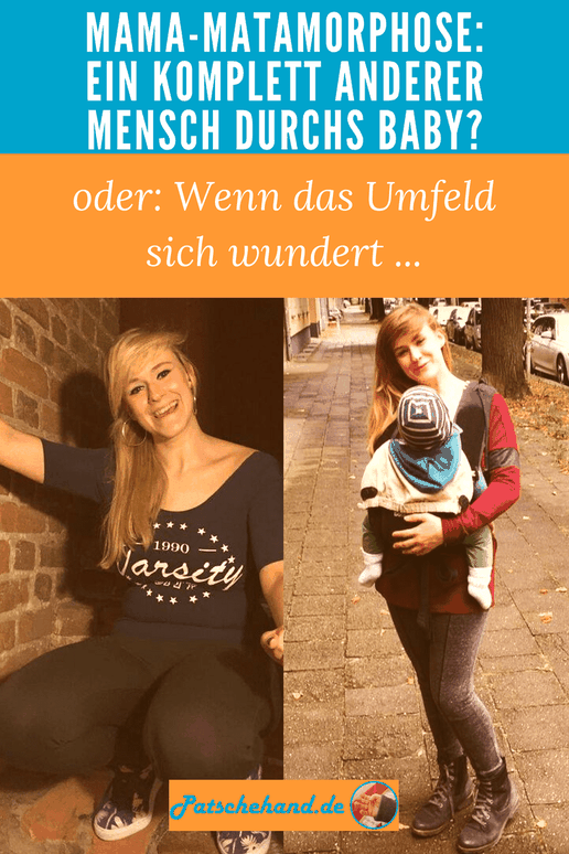 Mama-Metarmorphose: Ein komplett anderer Mensch durchs Baby? Grafik auf Mama-Blog Patschehand.de