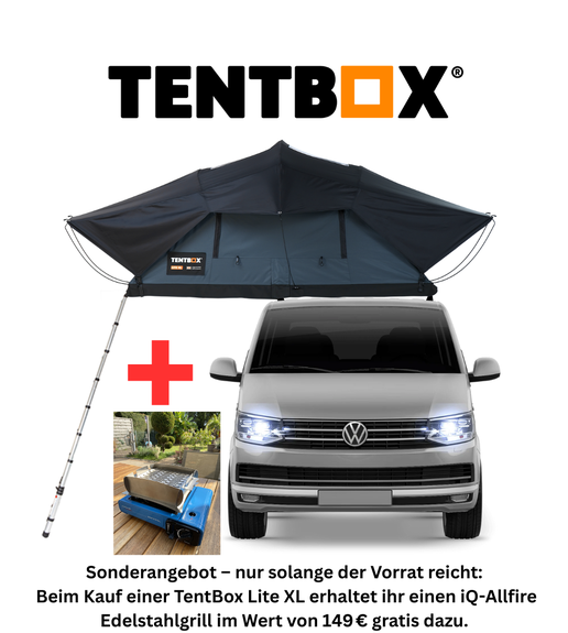 Dachzelt TentBox Lite XL zum Sonderpreis bei iQ-Camping / TLIXL-SLATE-G4-92182 