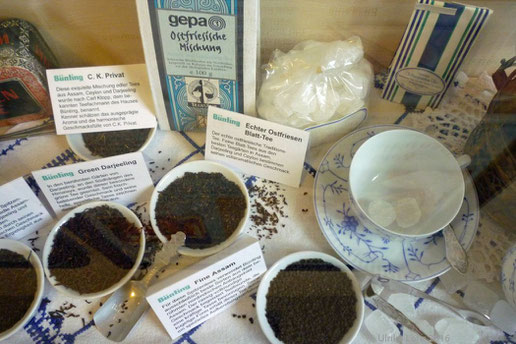 Ausstellung zum Ostfriesentee im Wasserwerk Infohaus auf Langeoog