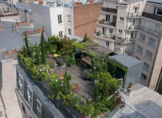 Terrasse sur toit