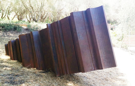 grant irish corten steel sculpture Decline (Angle of Repose)