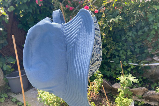 chapeau réversible en toile coton ou lin pour jardiner