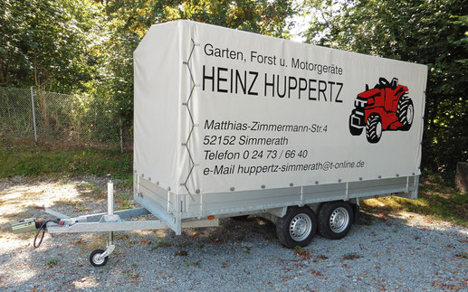 Anhangervermietung In Simmerath Huppertz Gartentechnik
