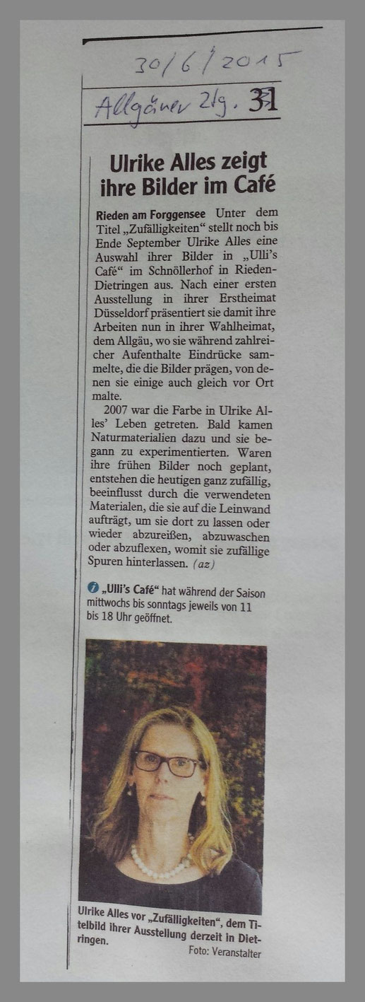 Allgäuer Zeitung 30.06.2015