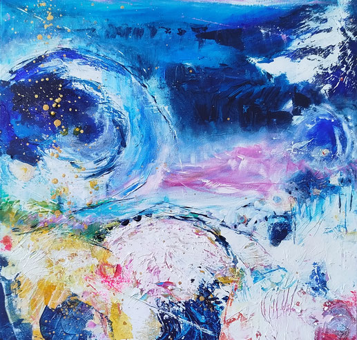 Elisabeth Augendre artiste peintre en Ariège acrylique impressionnisme jardins du ciel 2