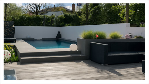 dorada pool Projekt: Ancona 650/320 mit Rollladennische - Farbe Granicite steingrau - Bad Soden
