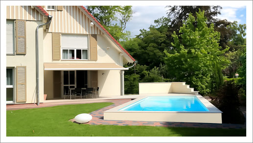 dorada pool Projekt: Modena 825/320 - Farbe Papyrus - Solar Lamellen in Dreieich