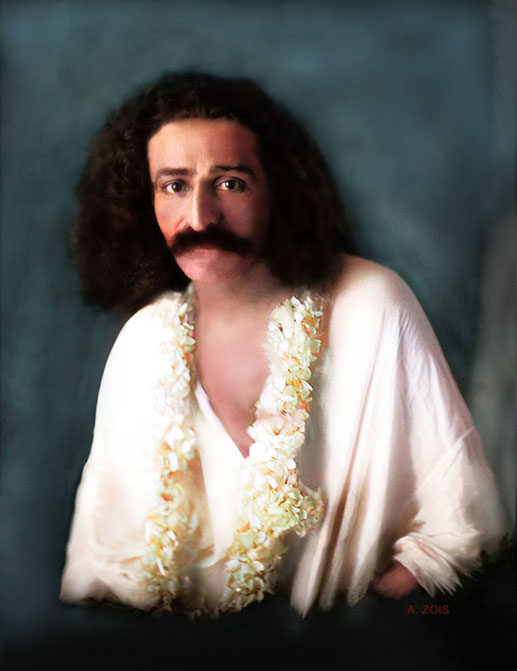 11th March 1930 : Meher Baba in Bijapur, India. Image rendition by Anthony Zois.