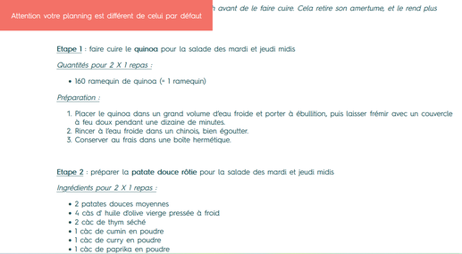 manger sain recette