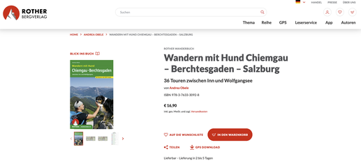 Buch kaufen Andrea Obele Rother Wandern mit hund