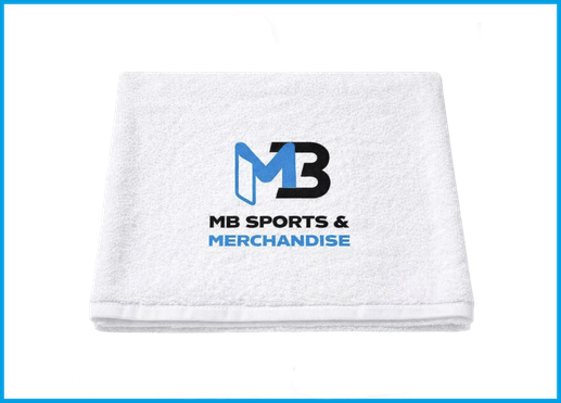 Weißes Frottee-Handtuch mit Logo