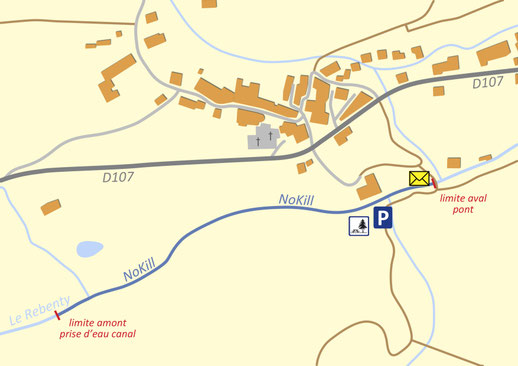 Plan du parcours pêche nokill de Belfort