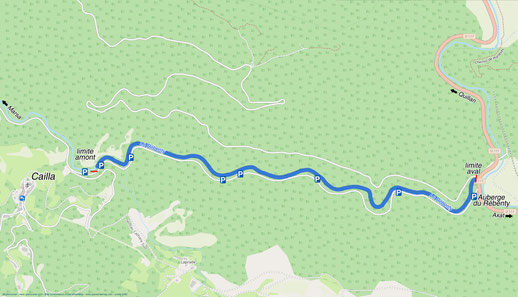 Plan du parcours pêche nokill de Cailla