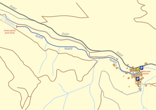 Plan du parcours pêche nokill de Joucou