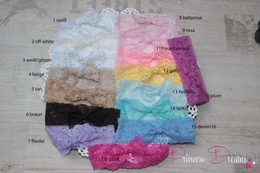 Baby Spitzen Haarband mit Schleife