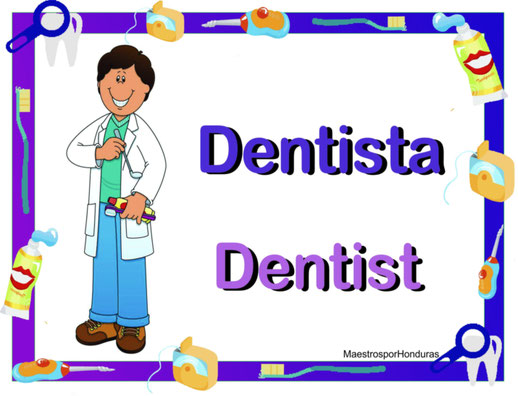Dentista En Ingles Animado  : Cepíllate Los Dientes Y Encías Gentilmente Usando Un Cepillo De.