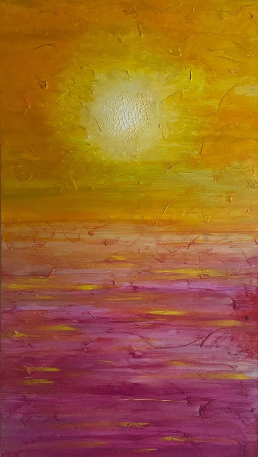 Juli 2026 - "EIN NEUER MORGEN" - 100x60cm Acryl auf Holz - Preis auf Anfrage!