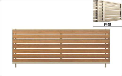 横板格子タイプ 出典:https://alumi.st-grp.co.jp/products/gate/fence_alumi/syatorena2/lineup.html