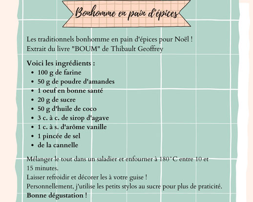 bonhomme en pain d'epices healthy