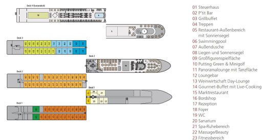 A-ROSA FLORA Deckplan 2026 