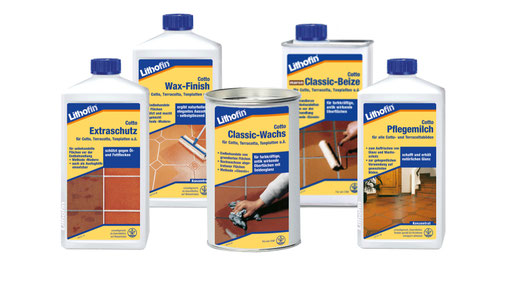 gamma prodotti di Lithofin COTTO per pavimenti in cotto